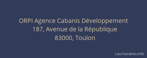ORPI Agence Cabanis Développement