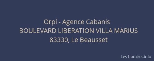 Orpi - Agence Cabanis