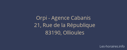 Orpi - Agence Cabanis