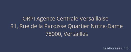 ORPI Agence Centrale Versaillaise