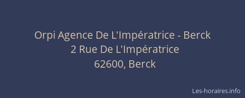 Orpi Agence De L'Impératrice - Berck