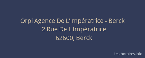 Orpi Agence De L'Imp&eacute;ratrice - Berck