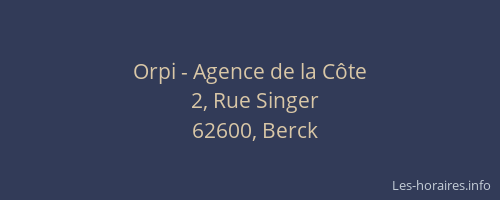 Orpi - Agence de la Côte