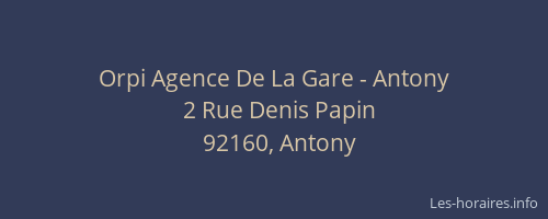 Orpi Agence De La Gare - Antony