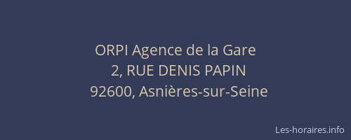 ORPI Agence de la Gare