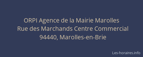 ORPI Agence de la Mairie Marolles