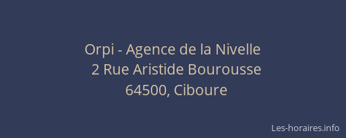 Orpi - Agence de la Nivelle
