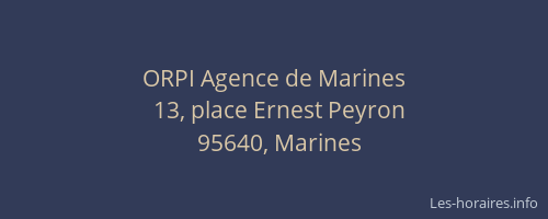 ORPI Agence de Marines