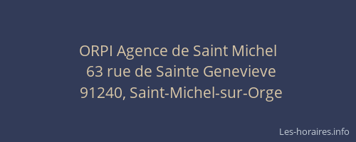 ORPI Agence de Saint Michel