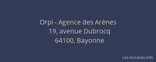 Orpi - Agence des Ar&egrave;nes