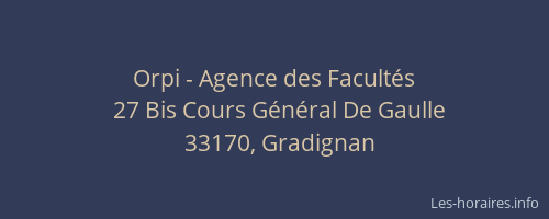 Orpi - Agence des Facult&eacute;s