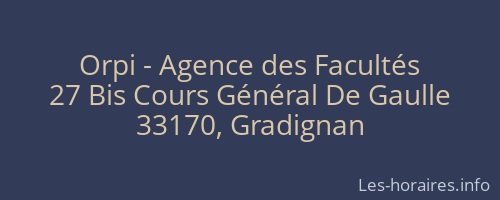 Orpi - Agence des Facultés