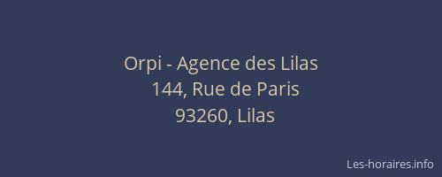 Orpi - Agence des Lilas
