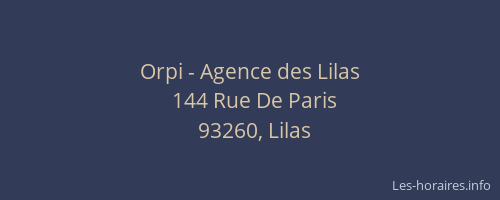 Orpi - Agence des Lilas