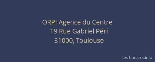 ORPI Agence du Centre