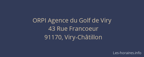 ORPI Agence du Golf de Viry