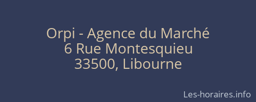 Orpi - Agence du Marché