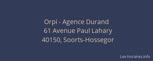 Orpi - Agence Durand
