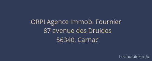 ORPI Agence Immob. Fournier
