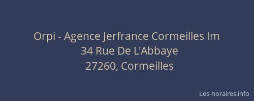 Orpi - Agence Jerfrance Cormeilles Im