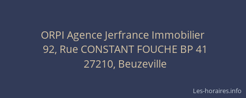 ORPI Agence Jerfrance Immobilier