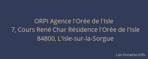 ORPI Agence l'Orée de l'Isle