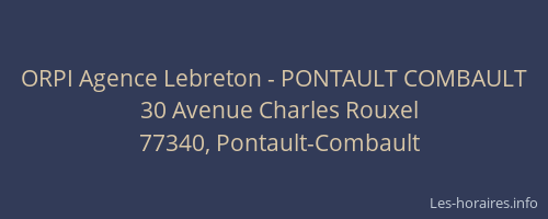 ORPI Agence Lebreton - PONTAULT COMBAULT