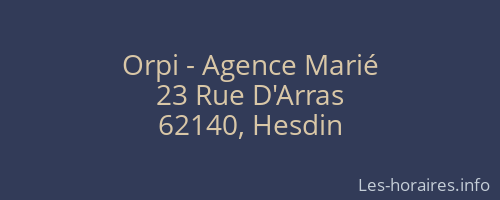Orpi - Agence Marié