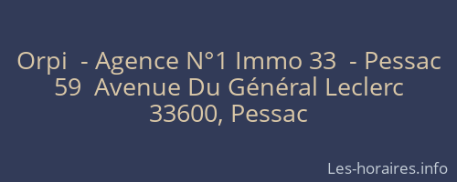 Orpi  - Agence N°1 Immo 33  - Pessac