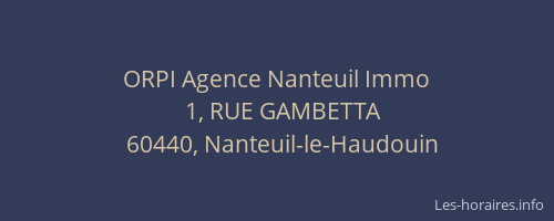 ORPI Agence Nanteuil Immo