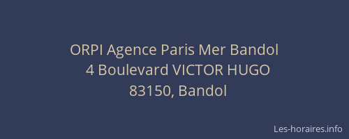ORPI Agence Paris Mer Bandol