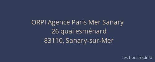 ORPI Agence Paris Mer Sanary