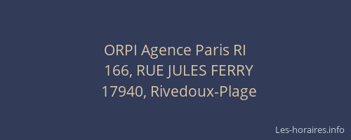 ORPI Agence Paris RI