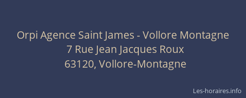 Orpi Agence Saint James - Vollore Montagne