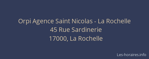 Orpi Agence Saint Nicolas - La Rochelle