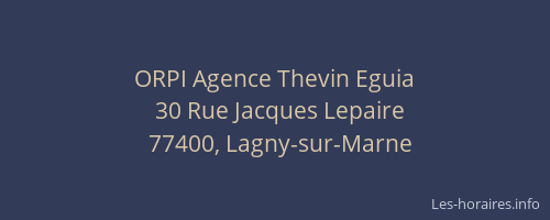 ORPI Agence Thevin Eguia