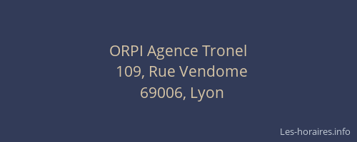 ORPI Agence Tronel