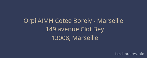 Orpi AIMH Cotee Borely - Marseille