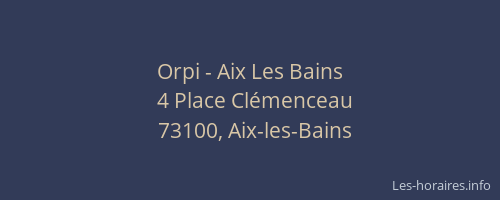 Orpi - Aix Les Bains