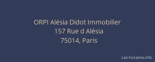 ORPI Alésia Didot Immobilier