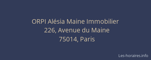 ORPI Alésia Maine Immobilier