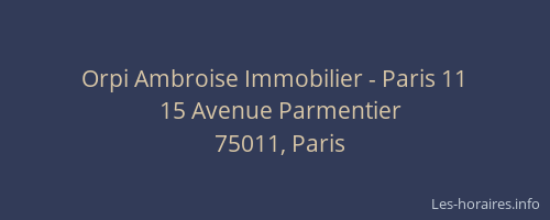 Orpi Ambroise Immobilier - Paris 11