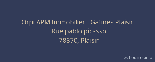 Orpi APM Immobilier - Gatines Plaisir