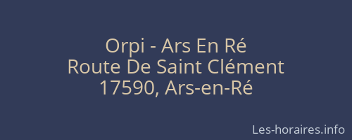 Orpi - Ars En Ré