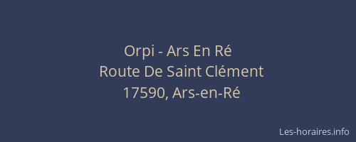 Orpi - Ars En Ré