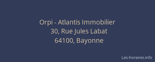 Orpi - Atlantis Immobilier