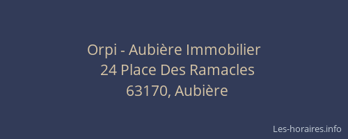 Orpi - Aubi&egrave;re Immobilier