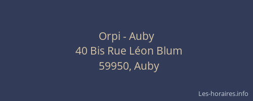 Orpi - Auby