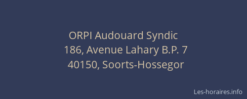 ORPI Audouard Syndic