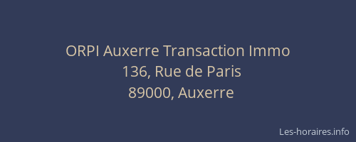 ORPI Auxerre Transaction Immo